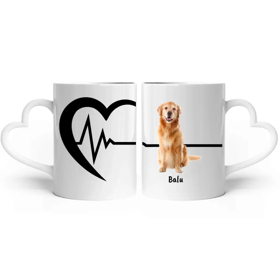 Personalisierte Tasse: Herzschlagtasse - Individuelle Tasse mit deinem Foto | Personalize Palace