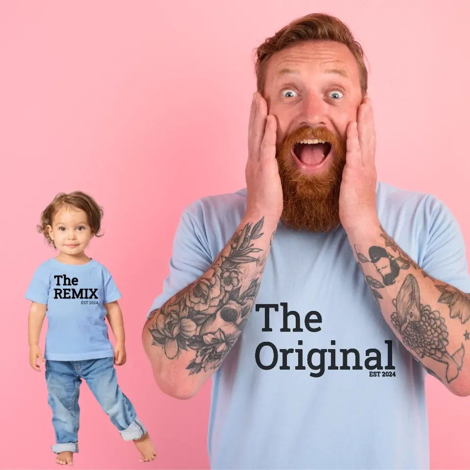 The Original & The Remix - personalized parent-child T-shirt