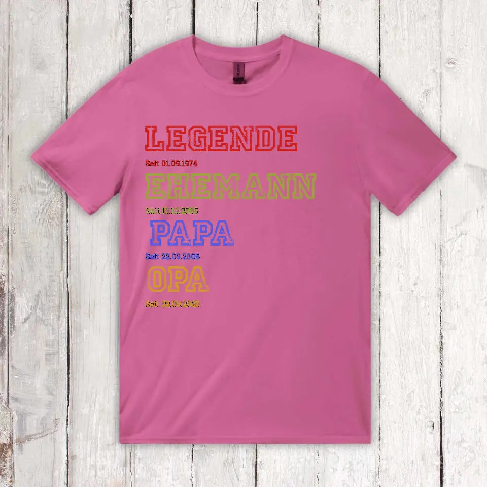 Personalisiertes T-Shirt: Familien-Legende - Individuelles T-Shirt | Personalize Palace