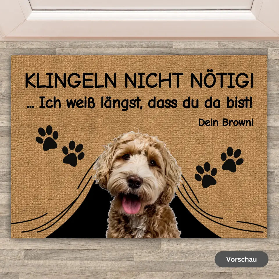 Personalisierte Fußmatte: Klingeln nicht nötig! - Individuelle Fußmatte | Personalize Palace