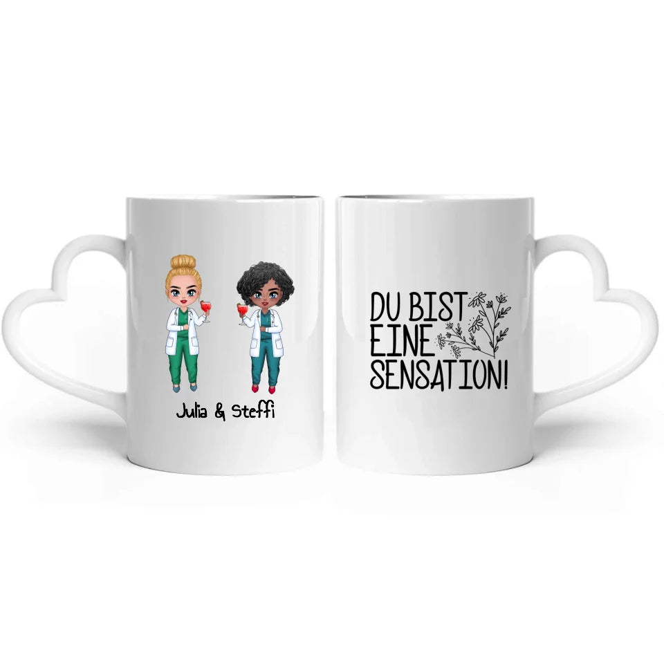Personalisierte Tasse: Krankenschwester und Ärztin Besties - Individuelle Tasse | Personalize Palace