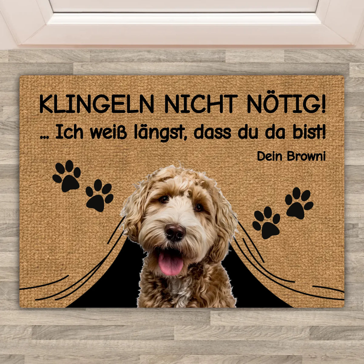 Personalisierte Fußmatte: Willkommen bei - individuelle Hunde Fußmatte | Personalize Palace