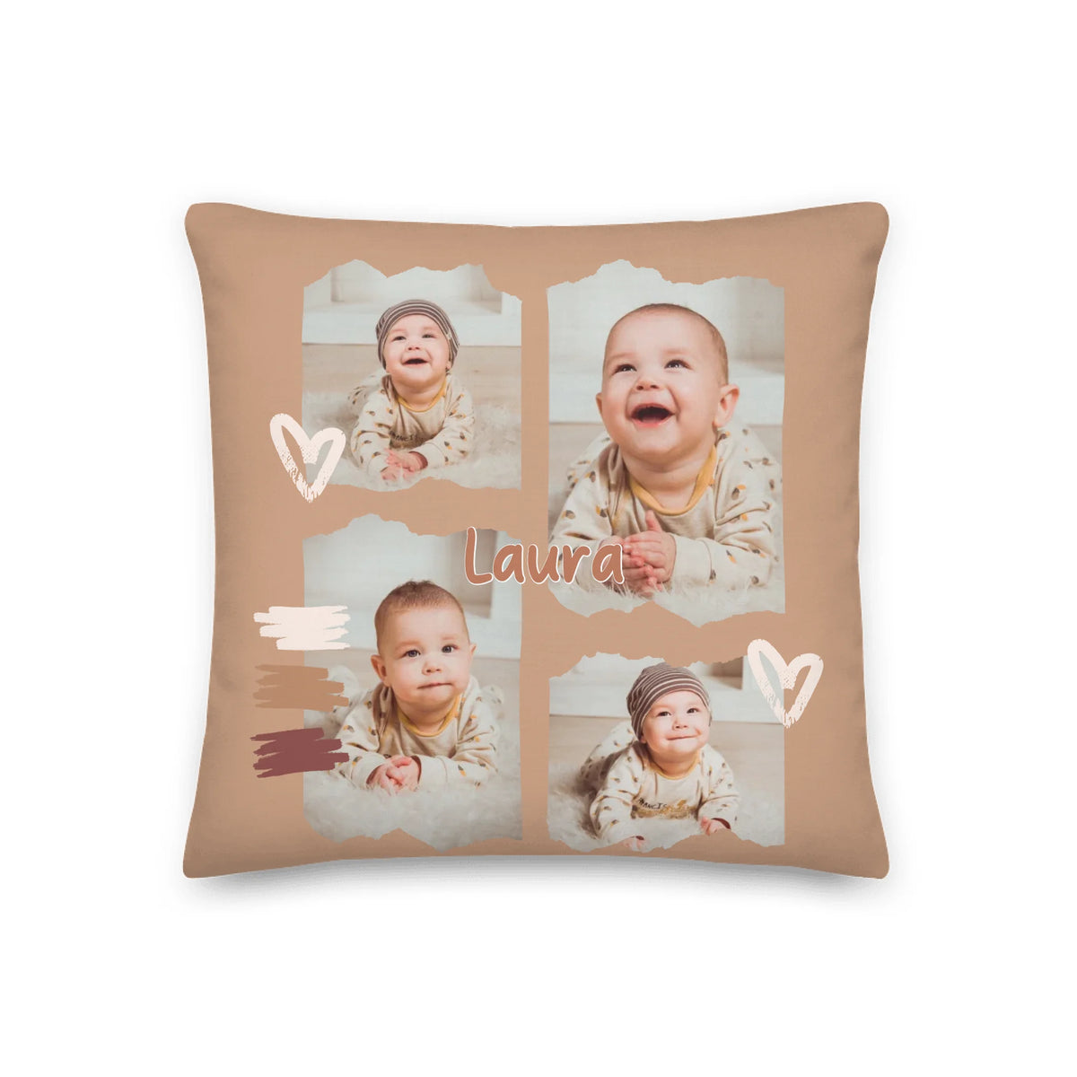 Personalisiertes Kissen Baby mit Namen & Foto – Einzigartiges Geschenk zur Geburt oder Taufe | Personalize Palace
