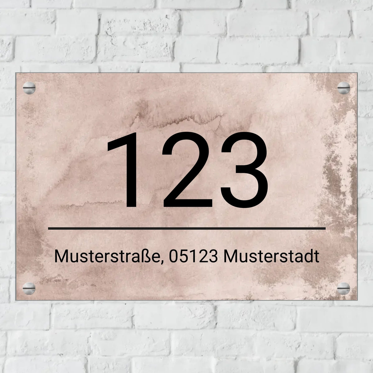 Türschild mit Löchern zum Befestigen für Innen und Außen