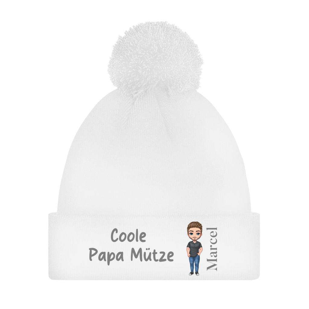 Personalisierte Mütze: Coole Dad Mütze - individuelle Bommelmütze | Personalize Palace