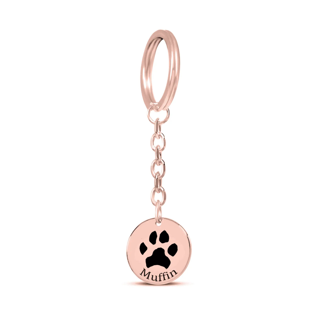 Personalisierter Schmuck: Personalisierter Schlüsselanhänger mit Pfotenabdruck und Name – Einzigartiges Geschenk für Haustierbesitzer | Personalize Palace