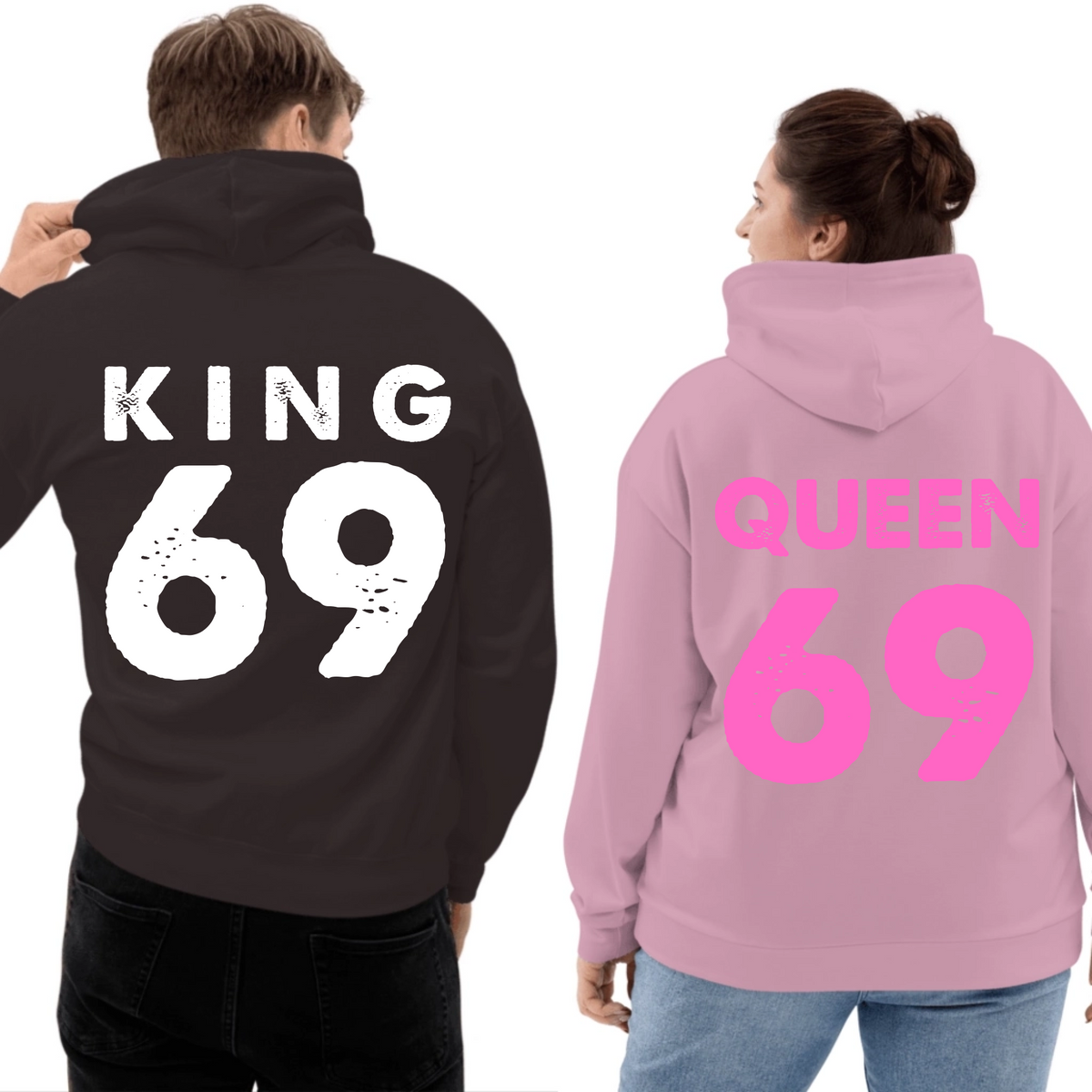 personalisiertes Hoodie Bundle-Set: King und Queen für Paare | Personalize Palace