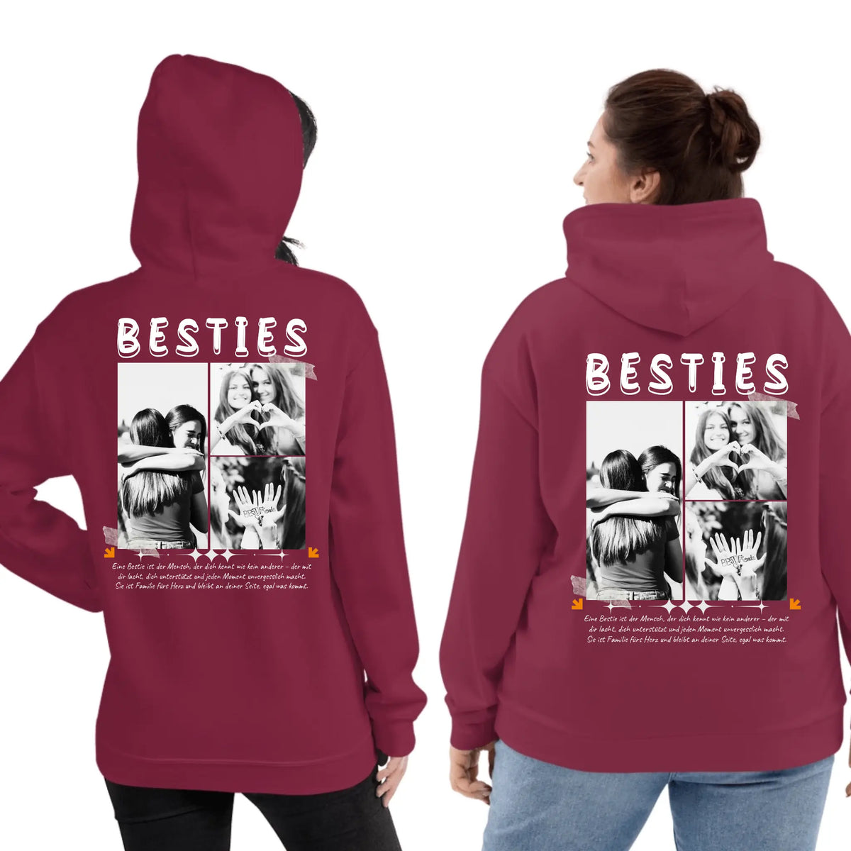 Personalisiertes Besties Hoodie Bundle mit Fotos und Text | Personalize Palace