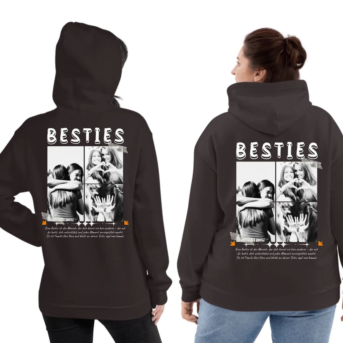 Personalisiertes Besties Hoodie Bundle mit Fotos und Text | Personalize Palace