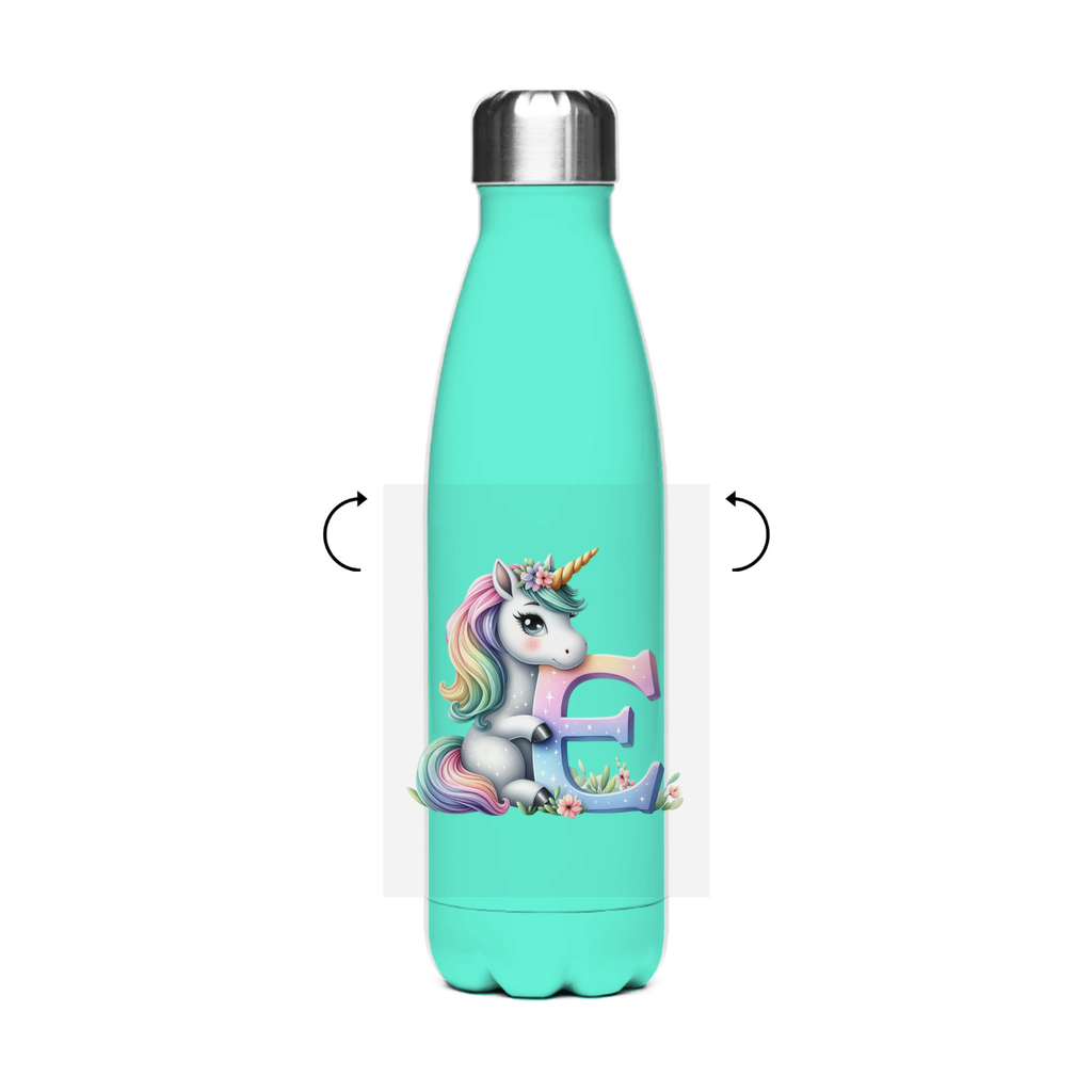Personalisierte Tasse: Schultrinkflasche "Einhorn" aus Edelstahl - individuelle Thermoflasche | Personalize Palace
