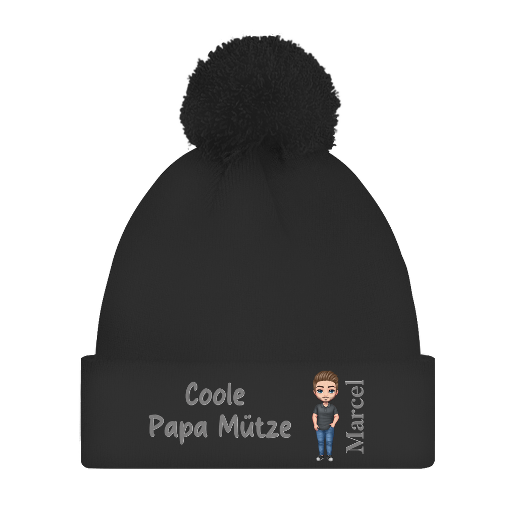 Personalisierte Mütze: Coole Dad Mütze - individuelle Bommelmütze | Personalize Palace