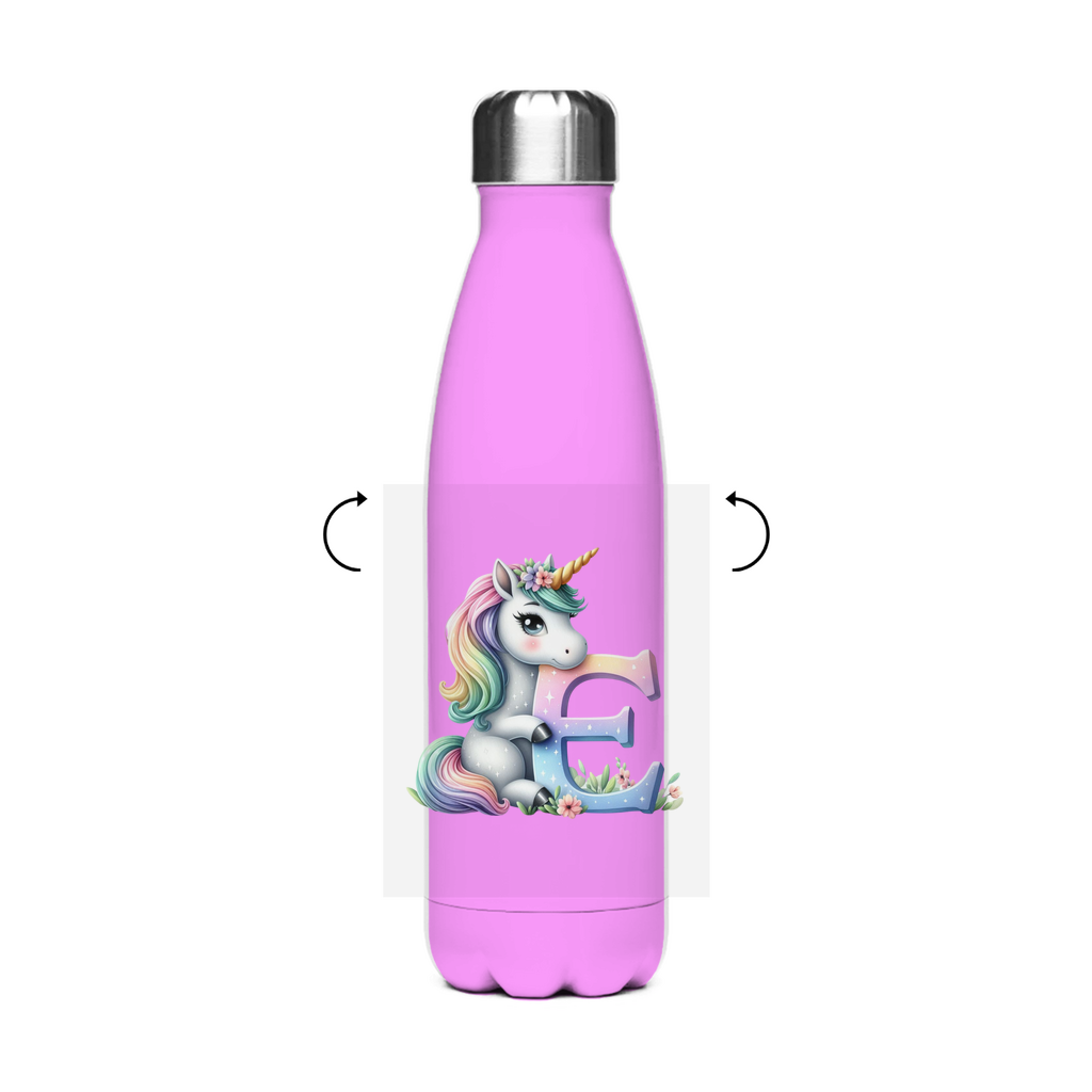 Personalisierte Tasse: Schultrinkflasche "Einhorn" aus Edelstahl - individuelle Thermoflasche | Personalize Palace