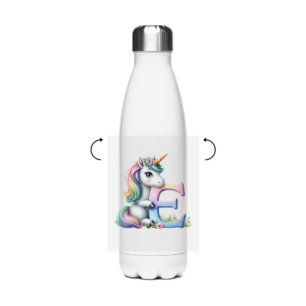 Personalisierte Tasse: Schultrinkflasche "Einhorn" aus Edelstahl - individuelle Thermoflasche | Personalize Palace