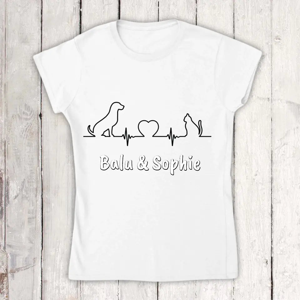Herzschlag für Tiere - Individuelles T-Shirt | Personalize Palace