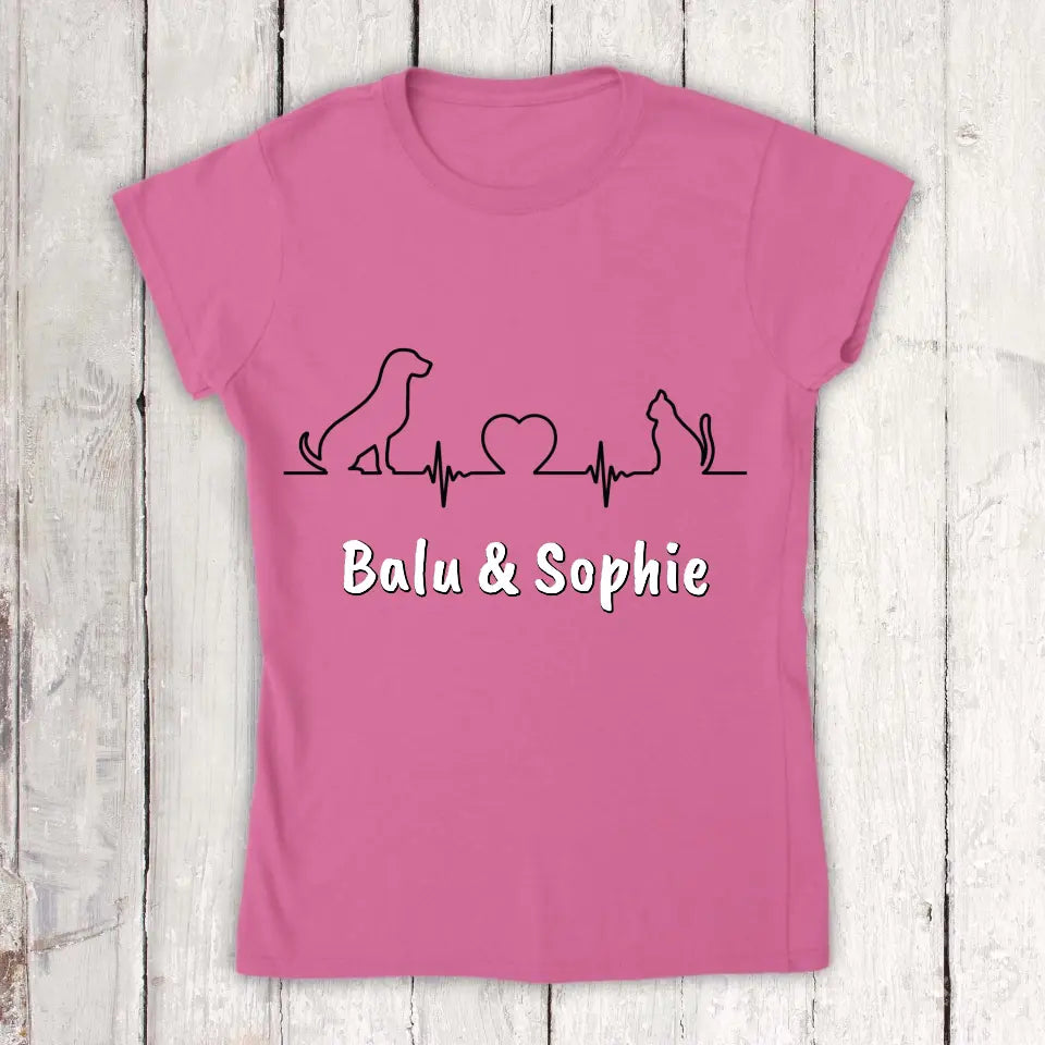 Herzschlag für Tiere - Individuelles T-Shirt | Personalize Palace
