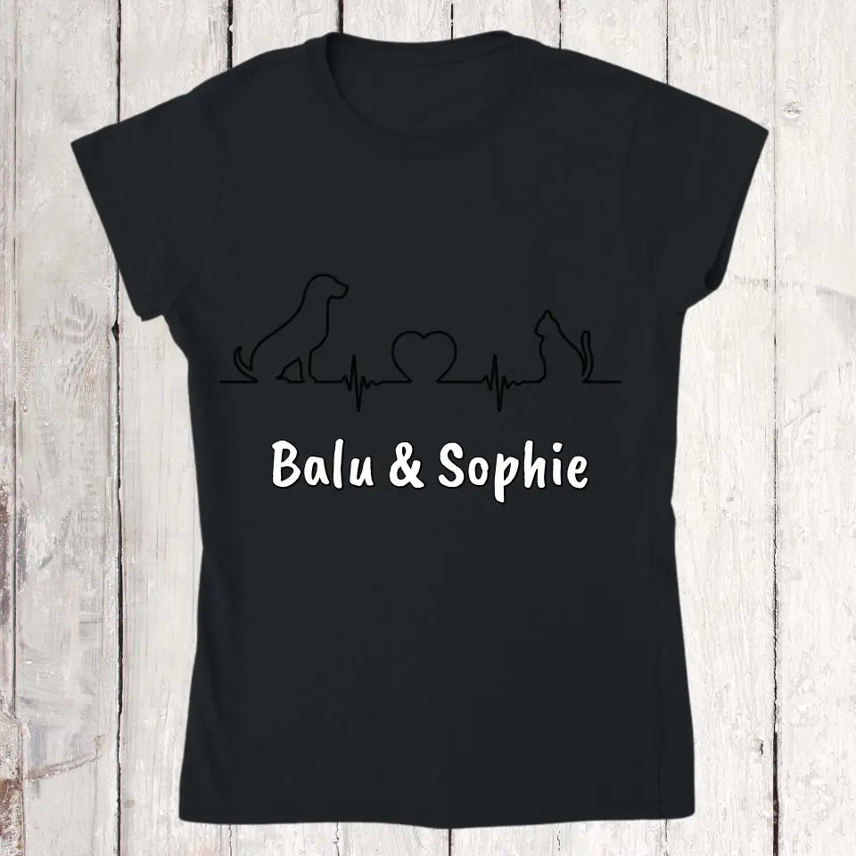 Herzschlag für Tiere - Individuelles T-Shirt | Personalize Palace