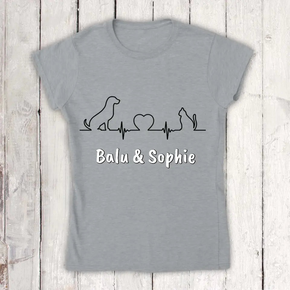 Herzschlag für Tiere - Individuelles T-Shirt | Personalize Palace