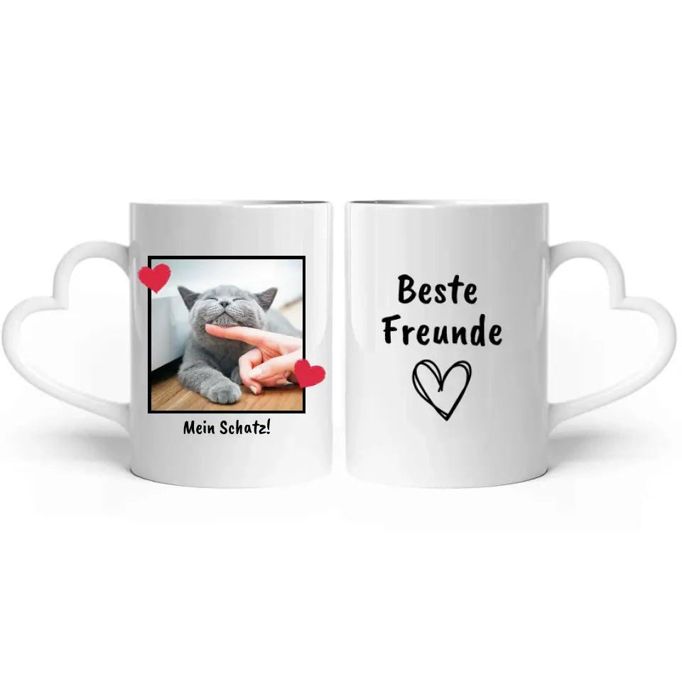 Personalisierte Tasse: Herztasse - Individuelle Fototasse | Personalize Palace