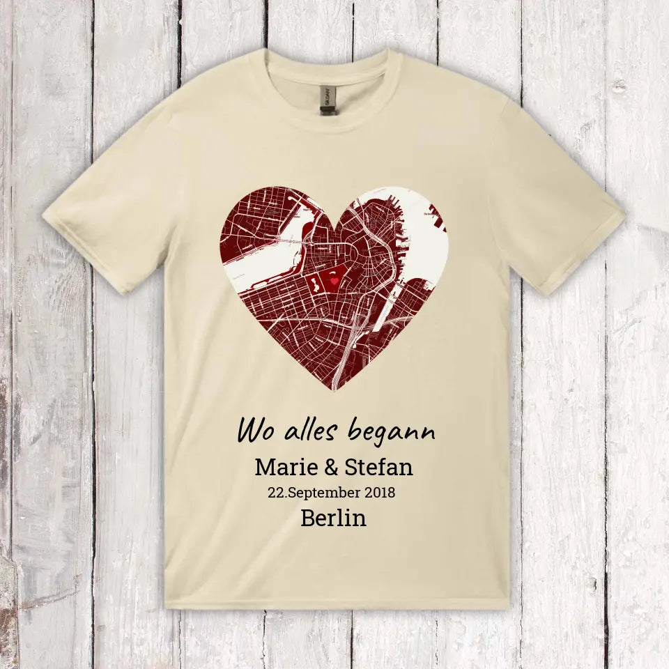 Wo alles begann - Individuelles T-Shirt | Personalize Palace