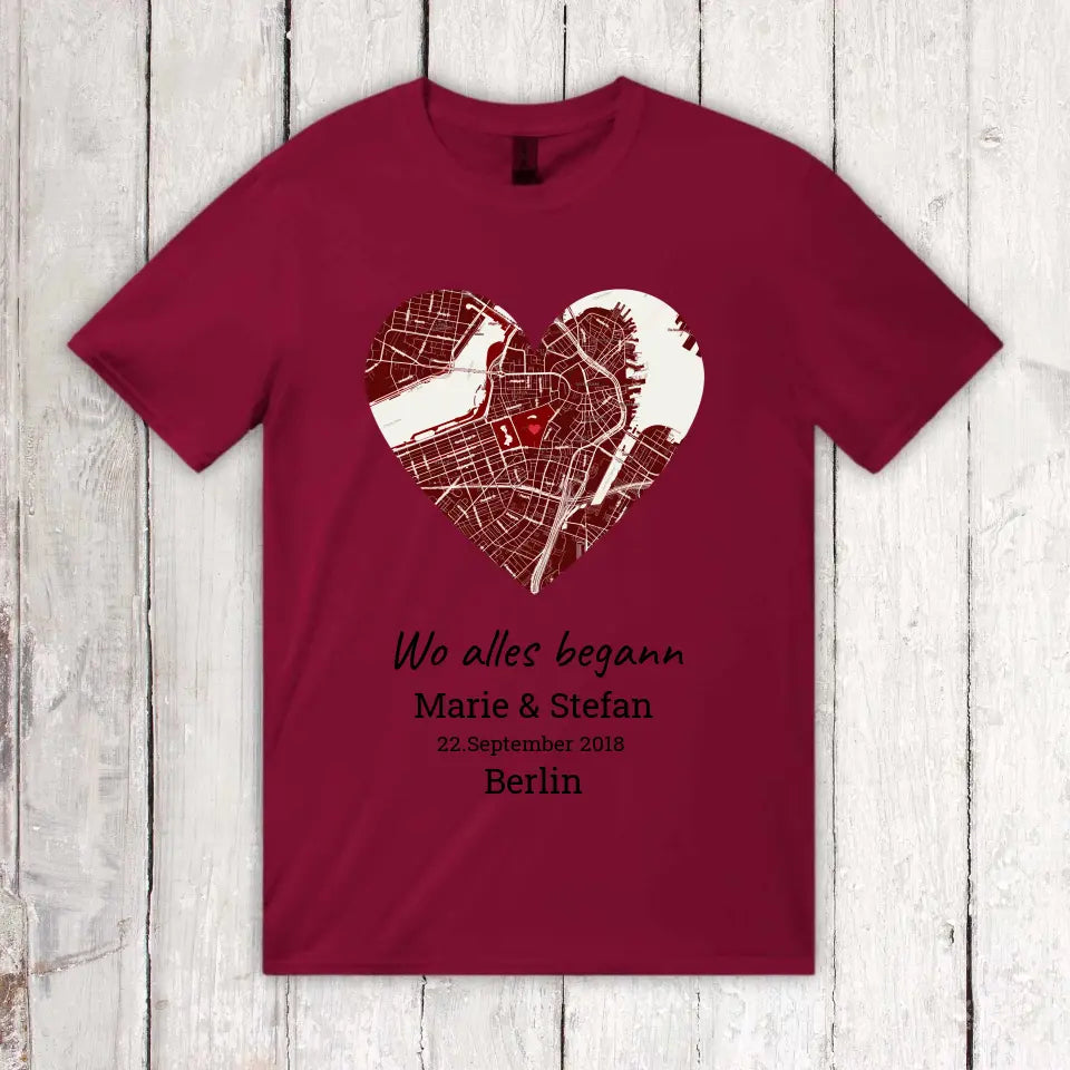 Wo alles begann - Individuelles T-Shirt | Personalize Palace