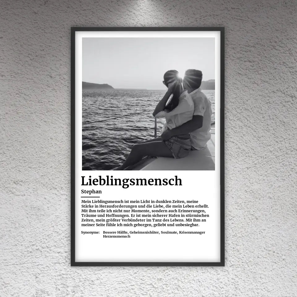 Personalisierte Bilder: Foto mit Definition - Individuelles Poster mit Rahmen | Personalize Palace