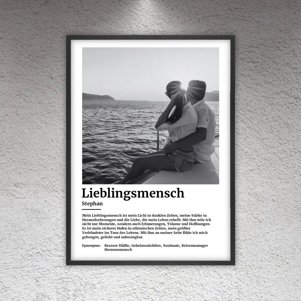 Personalisierte Bilder: Foto mit Definition - Individuelles Poster mit Rahmen | Personalize Palace