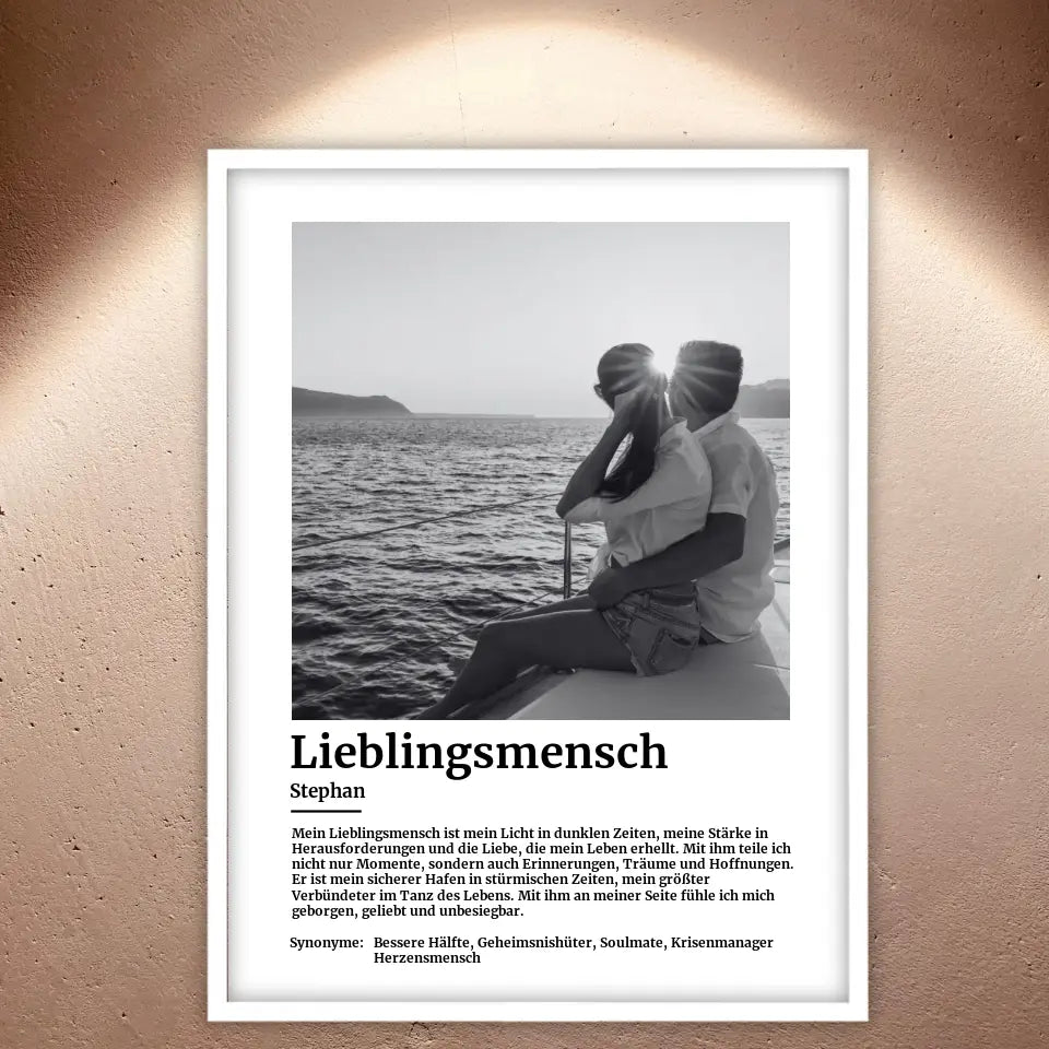 Personalisierte Bilder: Foto mit Definition - Individuelles Poster mit Rahmen | Personalize Palace