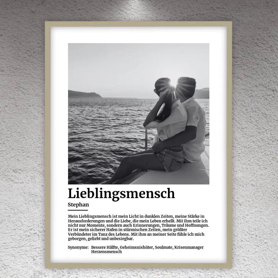 Photo with definition - Individual poster with frame