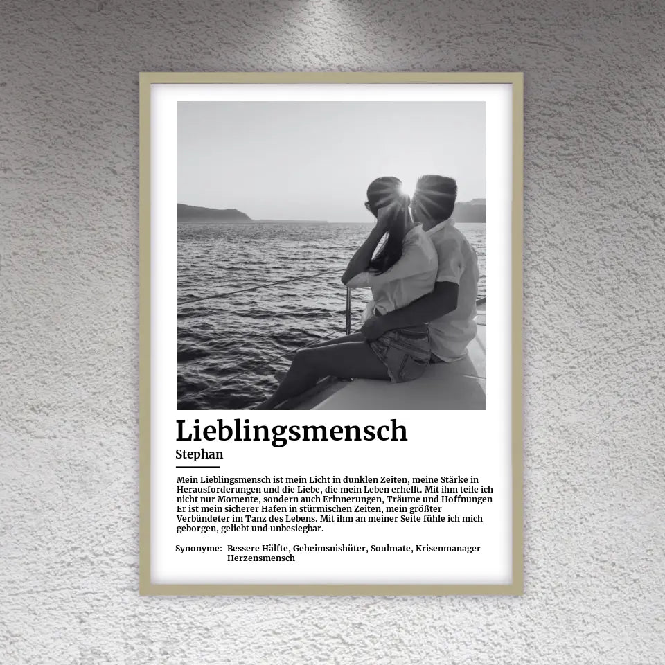 Personalisierte Bilder: Foto mit Definition - Individuelles Poster mit Rahmen | Personalize Palace