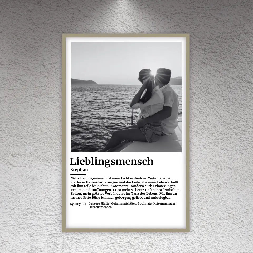Personalisierte Bilder: Foto mit Definition - Individuelles Poster mit Rahmen | Personalize Palace