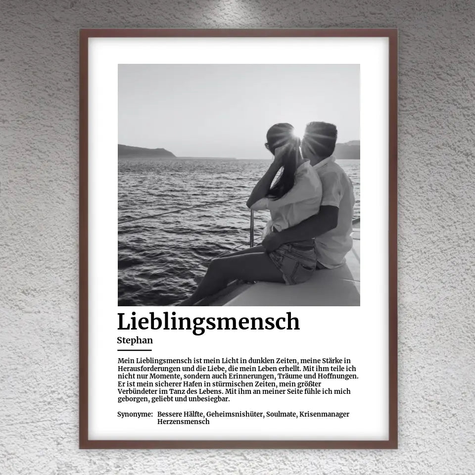 Photo with definition - Individual poster with frame