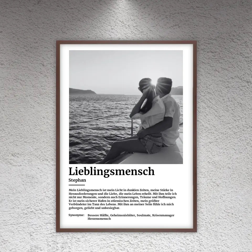Photo with definition - Individual poster with frame