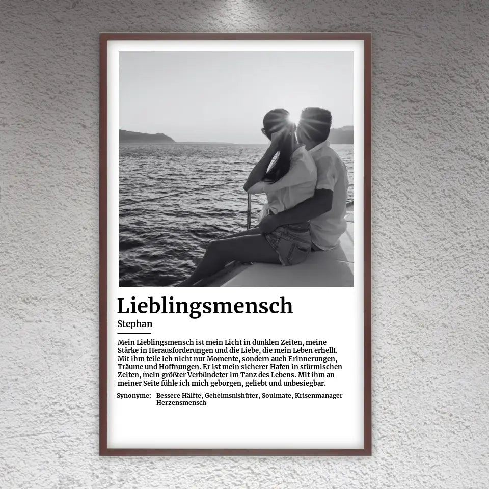 Photo with definition - Individual poster with frame