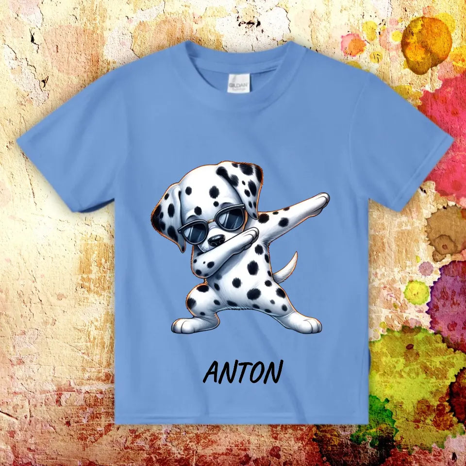 Personalisiertes T-Shirt: Dabbing Hund oder Katze - Individuelles Dabbing Kinder T-Shirt | Personalize Palace
