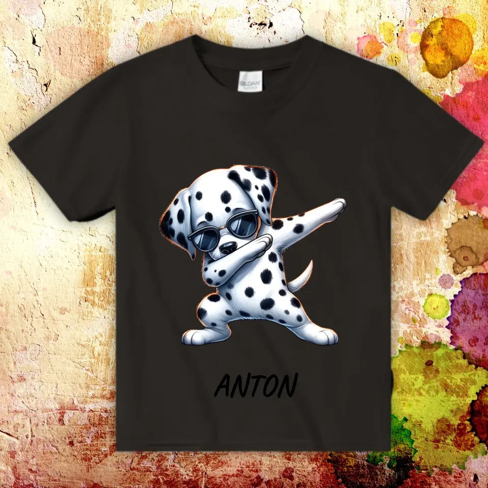 Personalisiertes T-Shirt: Dabbing Hund oder Katze - Individuelles Dabbing Kinder T-Shirt | Personalize Palace