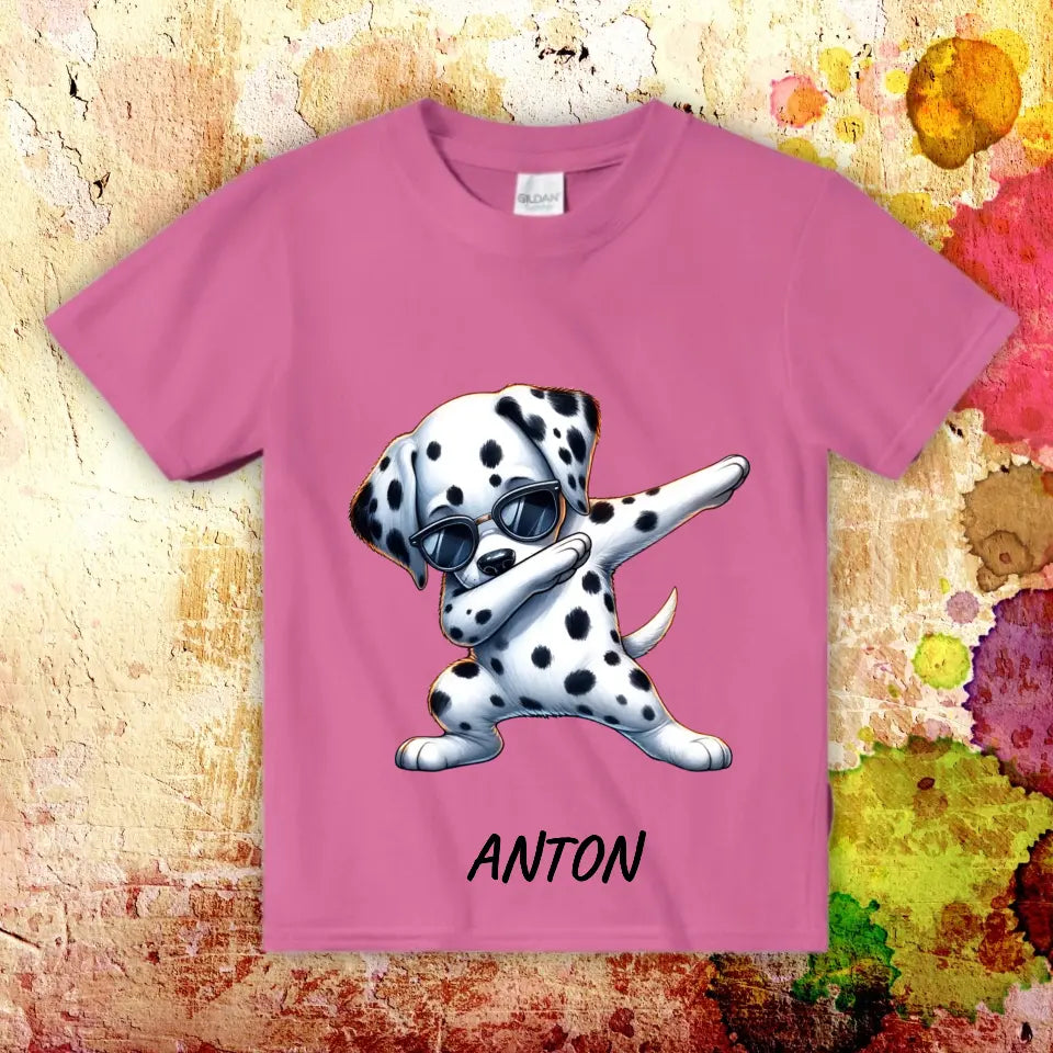 Personalisiertes T-Shirt: Dabbing Hund oder Katze - Individuelles Dabbing Kinder T-Shirt | Personalize Palace