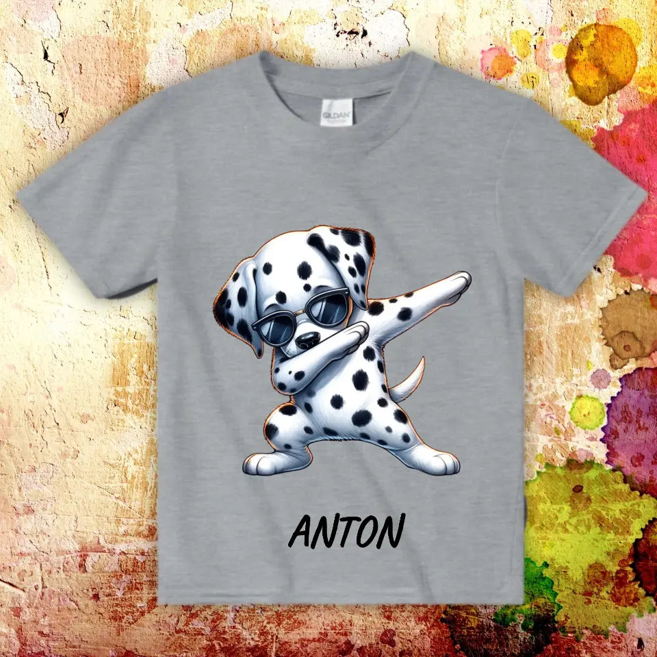 Personalisiertes T-Shirt: Dabbing Hund oder Katze - Individuelles Dabbing Kinder T-Shirt | Personalize Palace