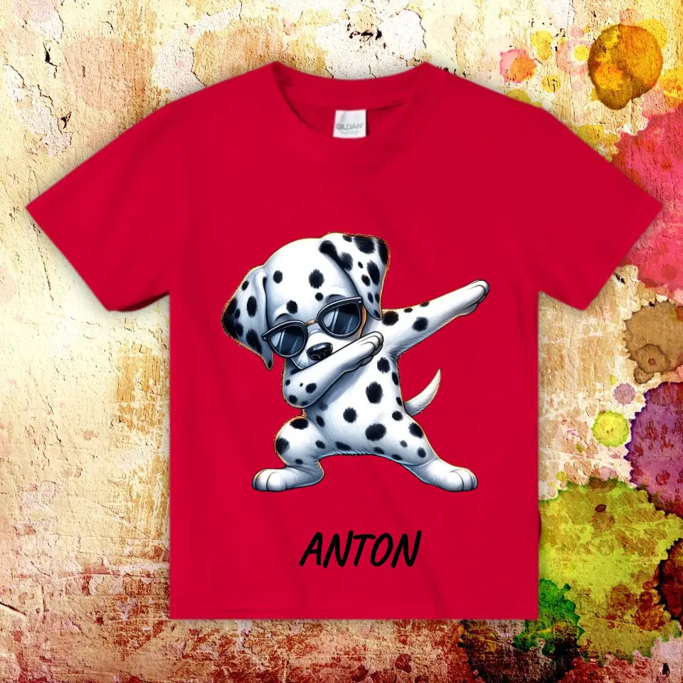 Personalisiertes T-Shirt: Dabbing Hund oder Katze - Individuelles Dabbing Kinder T-Shirt | Personalize Palace