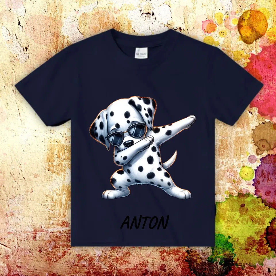 Personalisiertes T-Shirt: Dabbing Hund oder Katze - Individuelles Dabbing Kinder T-Shirt | Personalize Palace