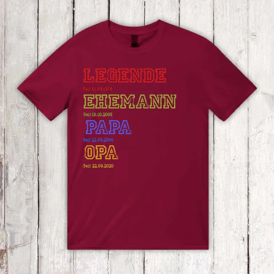 Personalisiertes T-Shirt: Familien-Legende - Individuelles T-Shirt | Personalize Palace
