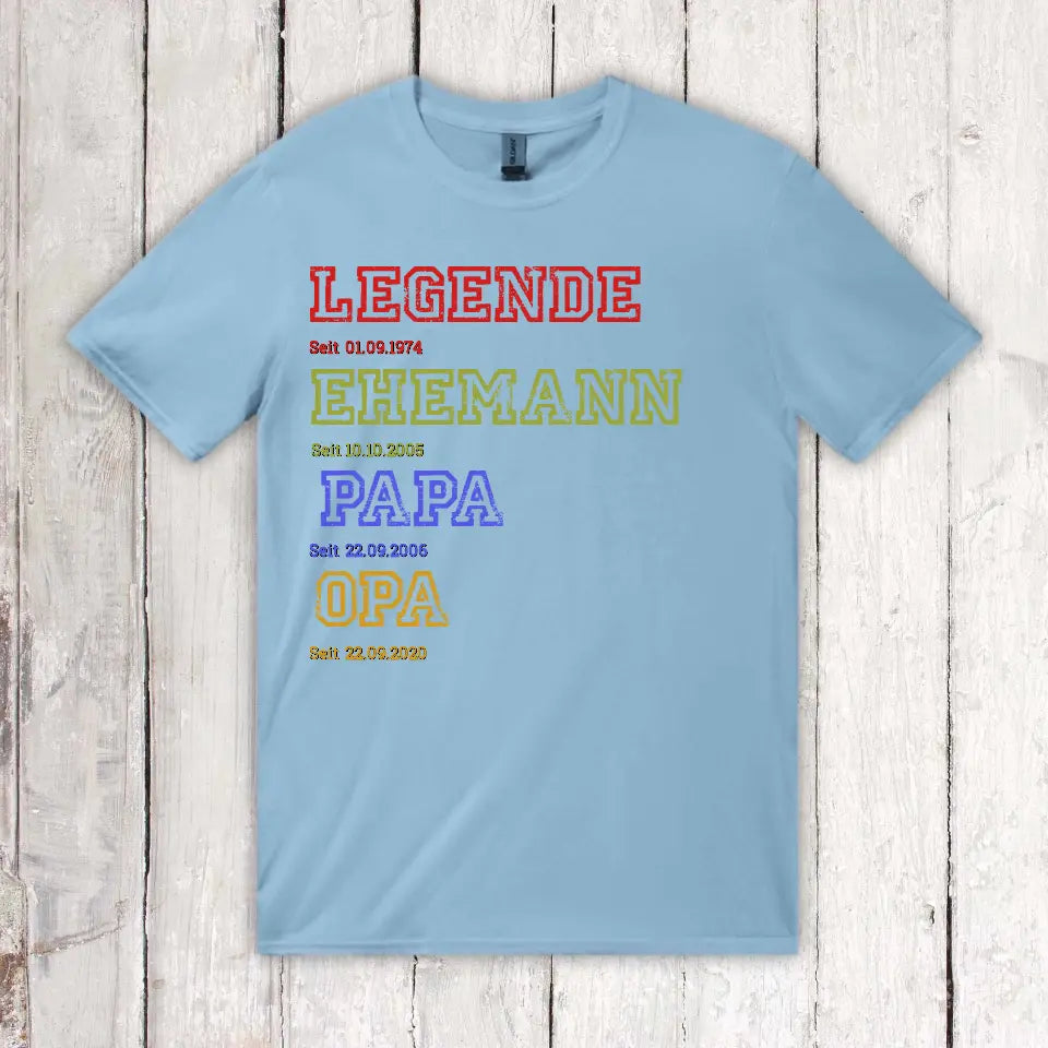 Personalisiertes T-Shirt: Familien-Legende - Individuelles T-Shirt | Personalize Palace