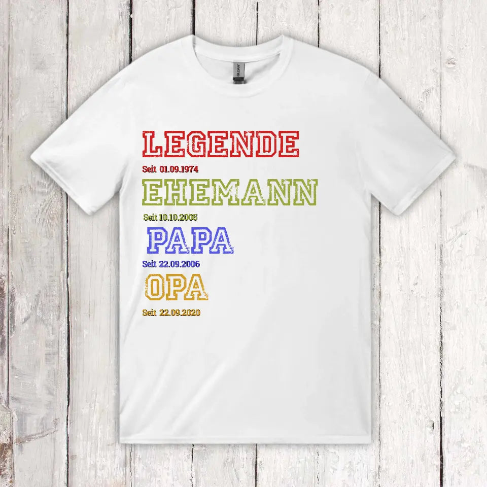 Personalisiertes T-Shirt: Familien-Legende - Individuelles T-Shirt | Personalize Palace