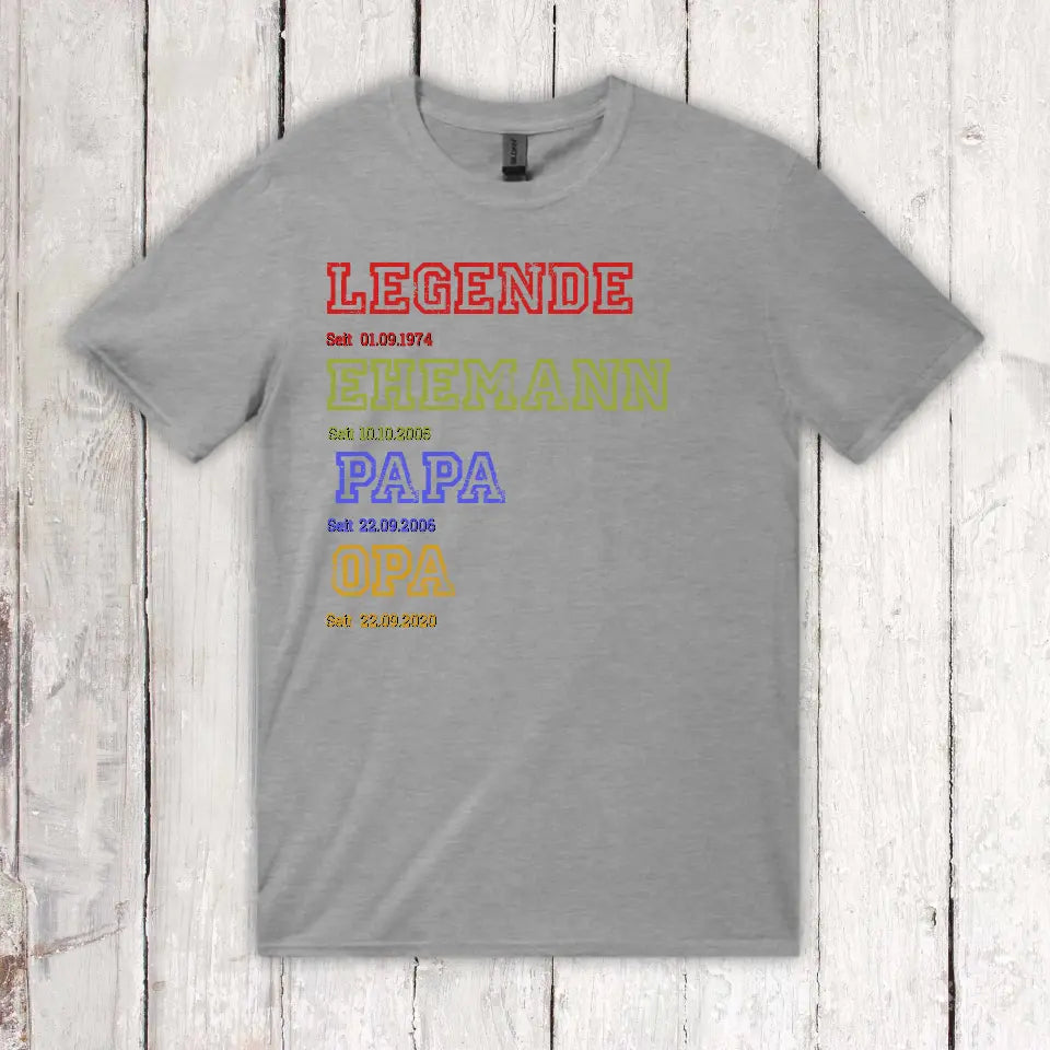 Personalisiertes T-Shirt: Familien-Legende - Individuelles T-Shirt | Personalize Palace