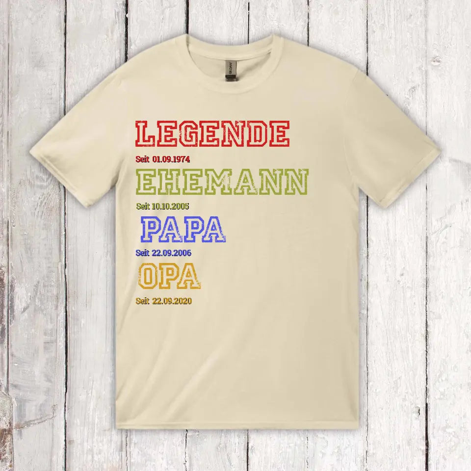 Personalisiertes T-Shirt: Familien-Legende - Individuelles T-Shirt | Personalize Palace