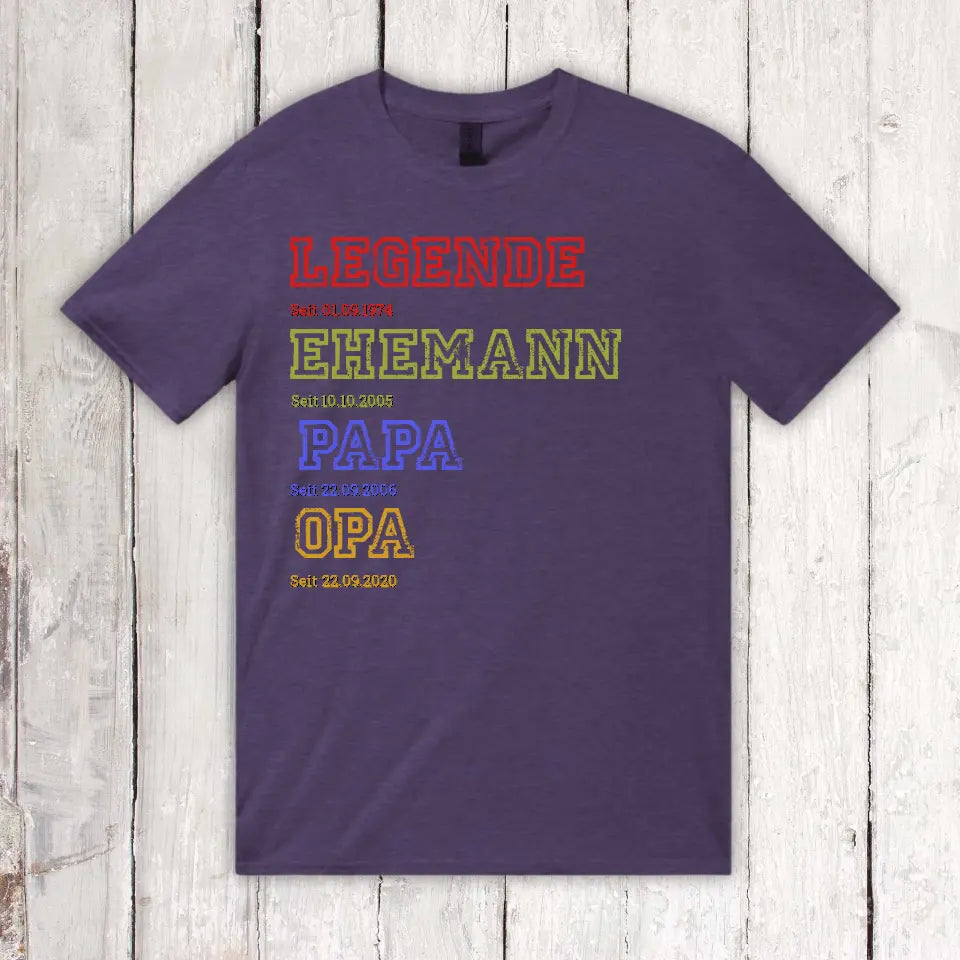 Personalisiertes T-Shirt: Familien-Legende - Individuelles T-Shirt | Personalize Palace