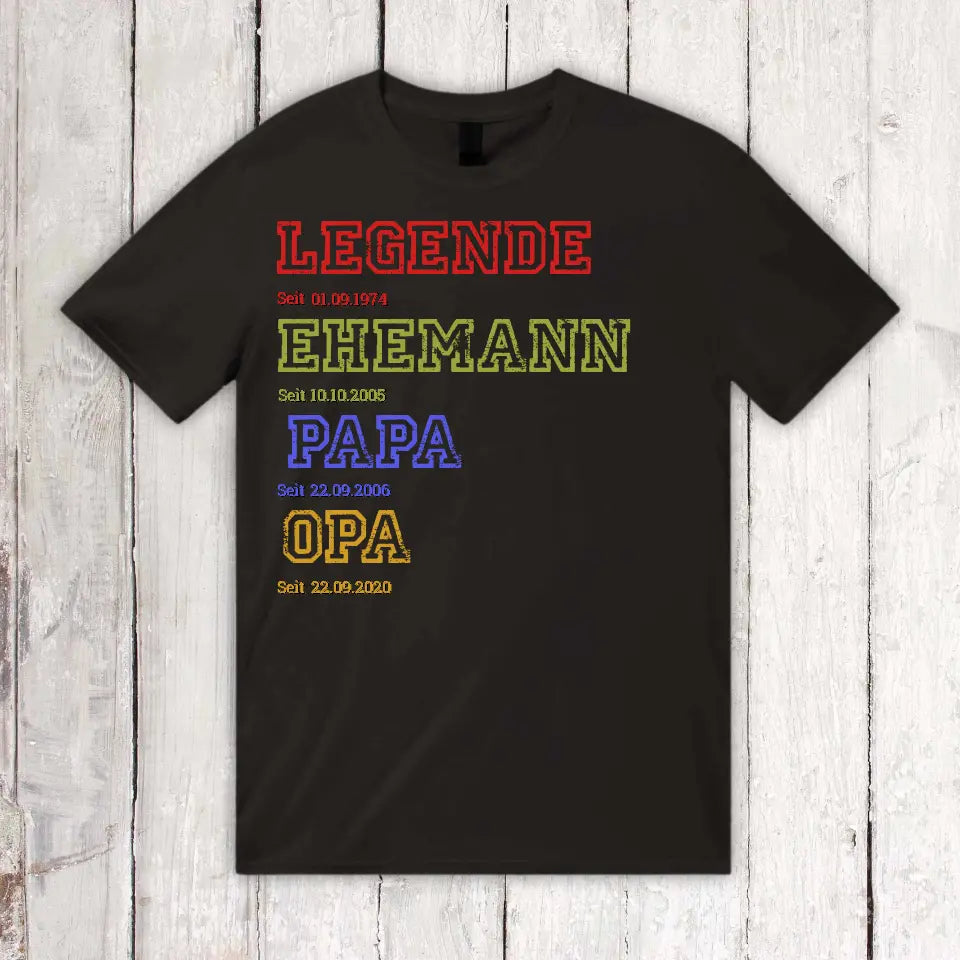 Personalisiertes T-Shirt: Familien-Legende - Individuelles T-Shirt | Personalize Palace