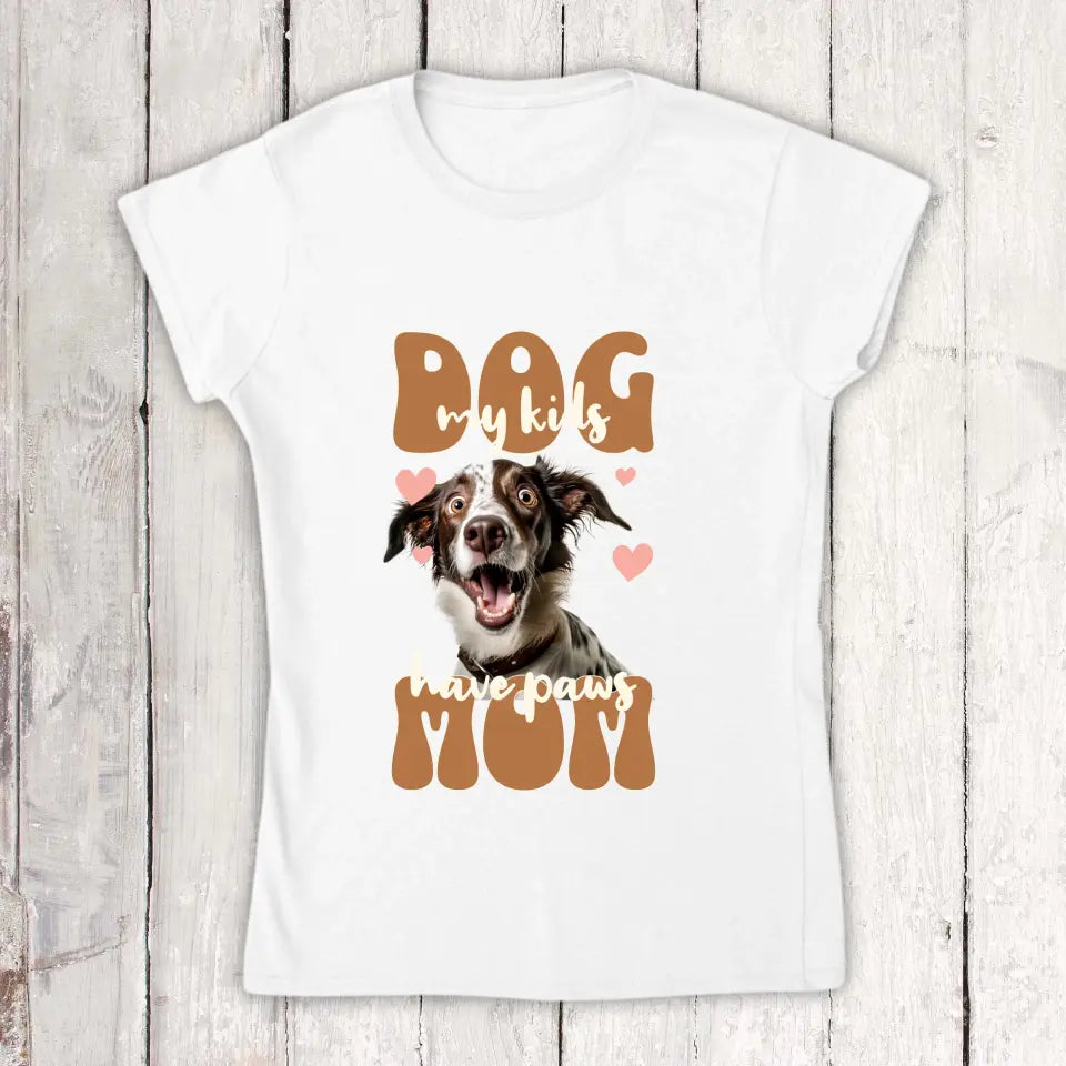 Dog Mom mit Foto - Individuelles Foto T-Shirt | Personalize Palace