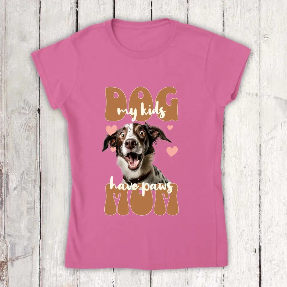 Dog Mom mit Foto - Individuelles Foto T-Shirt | Personalize Palace