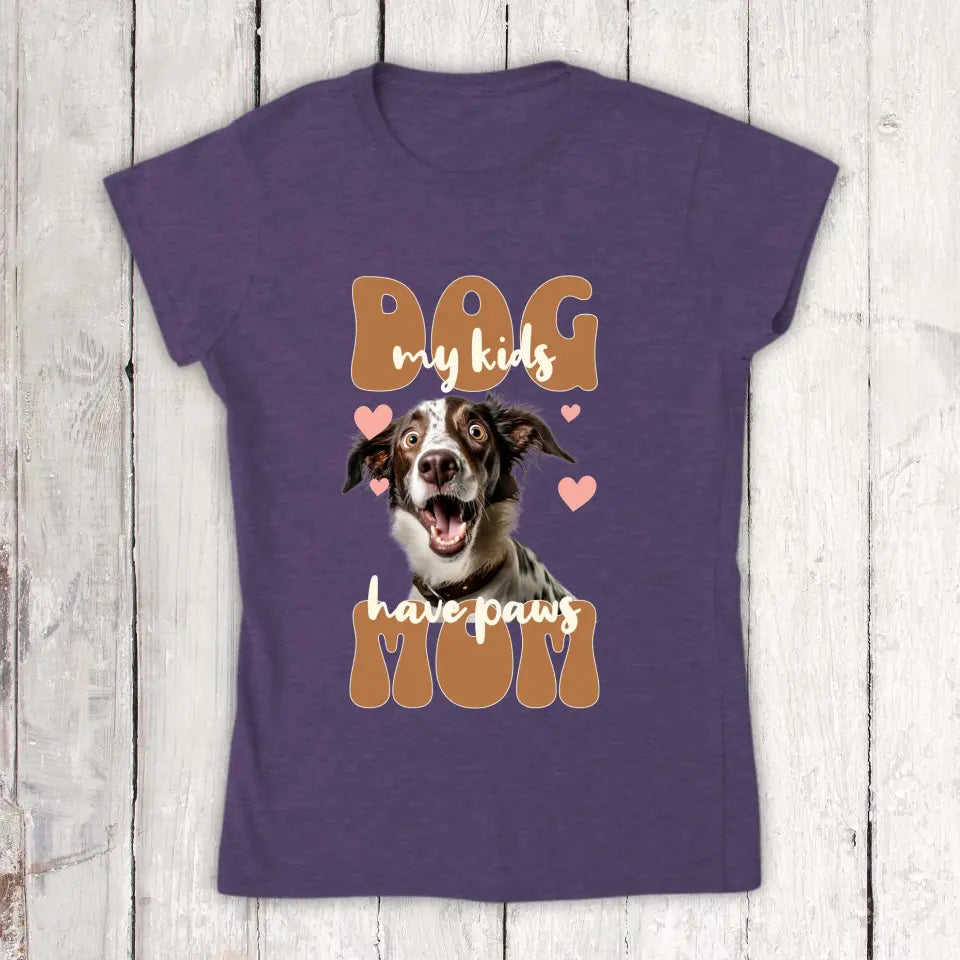 Dog Mom mit Foto - Individuelles Foto T-Shirt | Personalize Palace