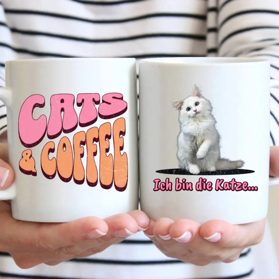 Personalisierte Tasse: Cats and Coffee - Individuelle Fototasse | Personalize Palace